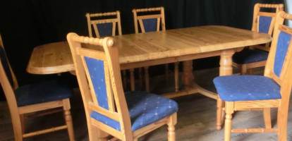 Tischgarnitur (Tisch + 6 Stühle)